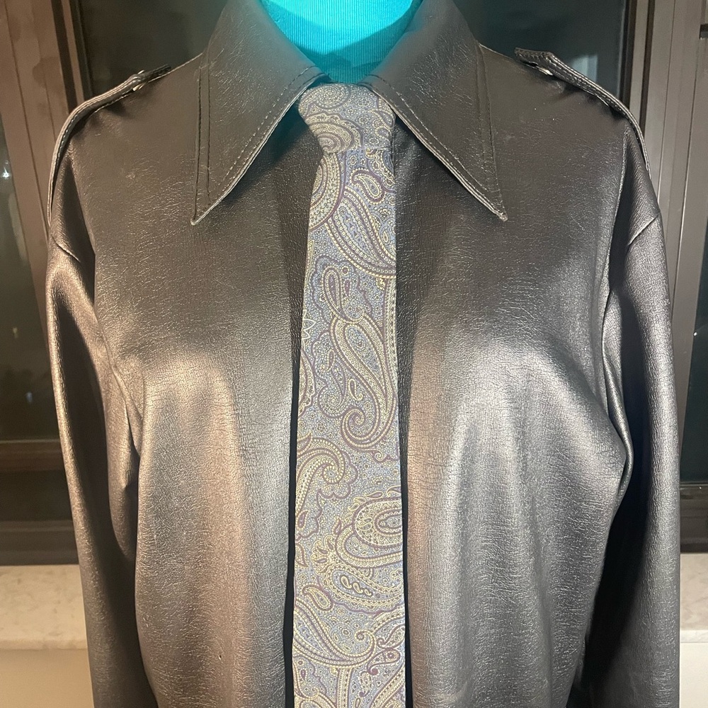 Vintage Givenchy Monsieur All Silk Tie Elegant Blue Brown Paisley Print Necktie